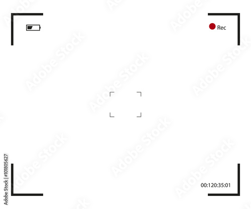 Focusing screen camera on white background