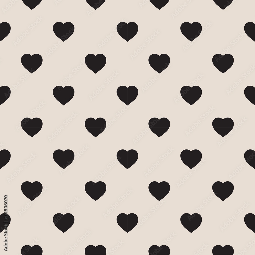 Monochrome seamless pattern with hearts Monochrome seamless pattern with hearts