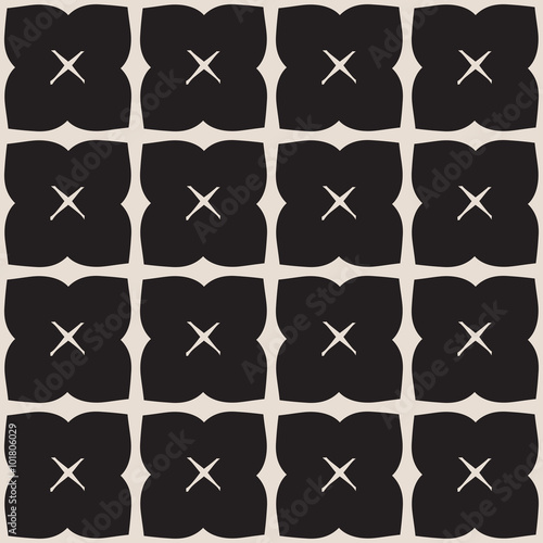 Universal vector black and white seamless pattern  tiling .