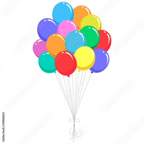 Illustration of Colorful Balloons