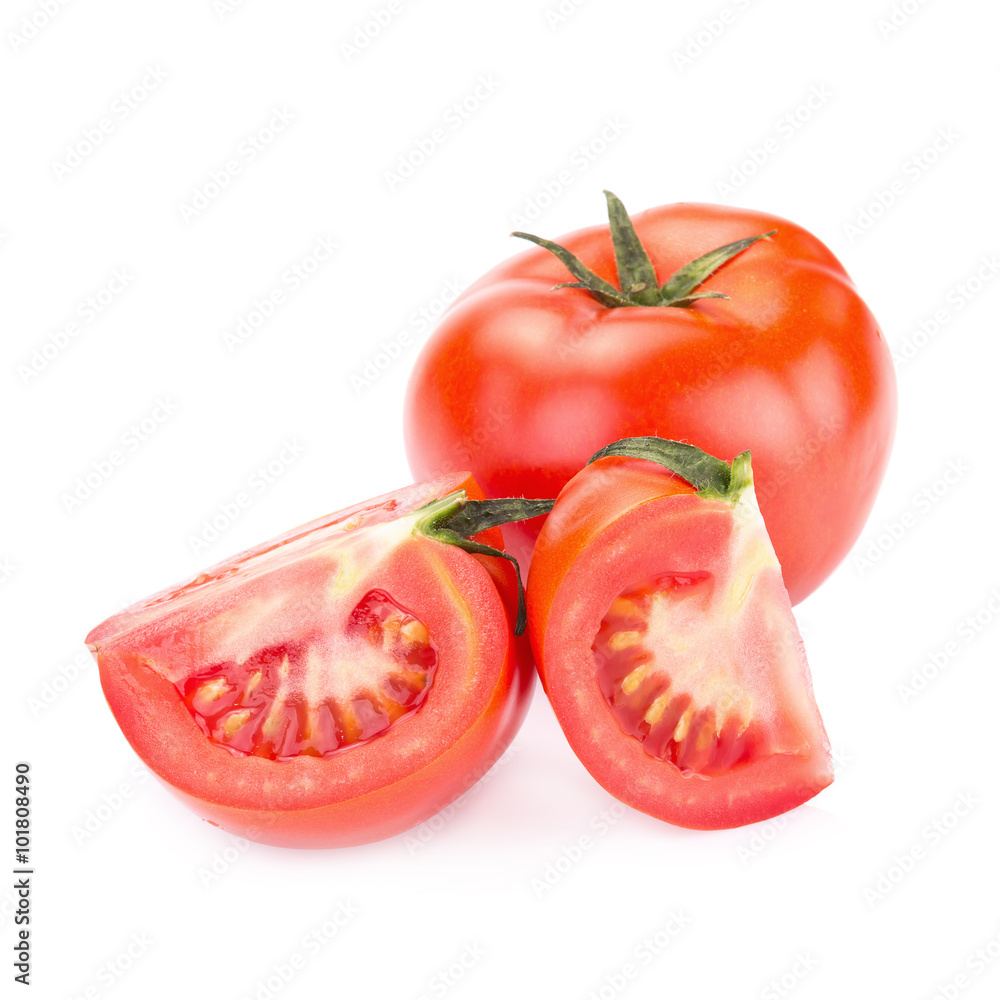 Red Tomatoes on white background