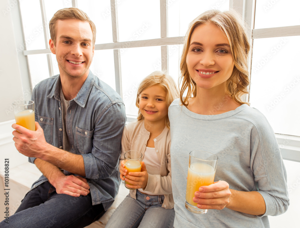 Beautiful young family Beautiful young family