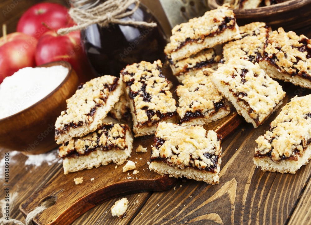 Homemade cookies with fruit jam Homemade cookies with fruit jam