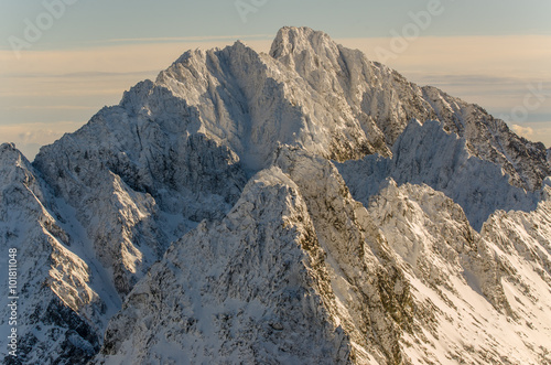 Obraz na płótnie Zima ,szlak na Rysy,Tatry,Polska,Słowacja ,Wysoka,Geerlach w salonie