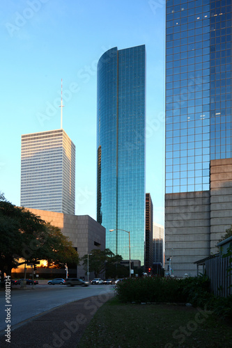 Vertical of a Houston street scene