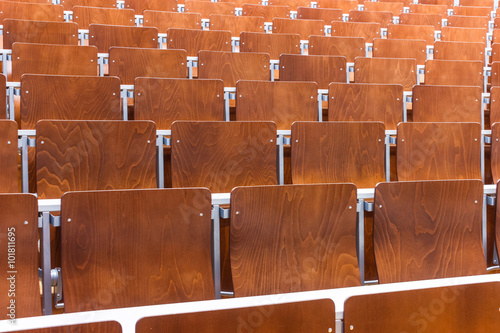 Billede på lærred close up of chair array in modern lecture auditorium