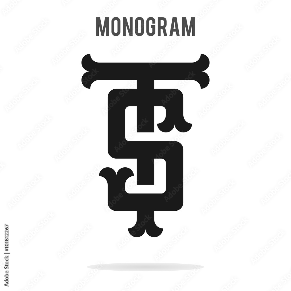 Letters T and S logo template. Baseball monogram Letters T and S logo template. Baseball monogram