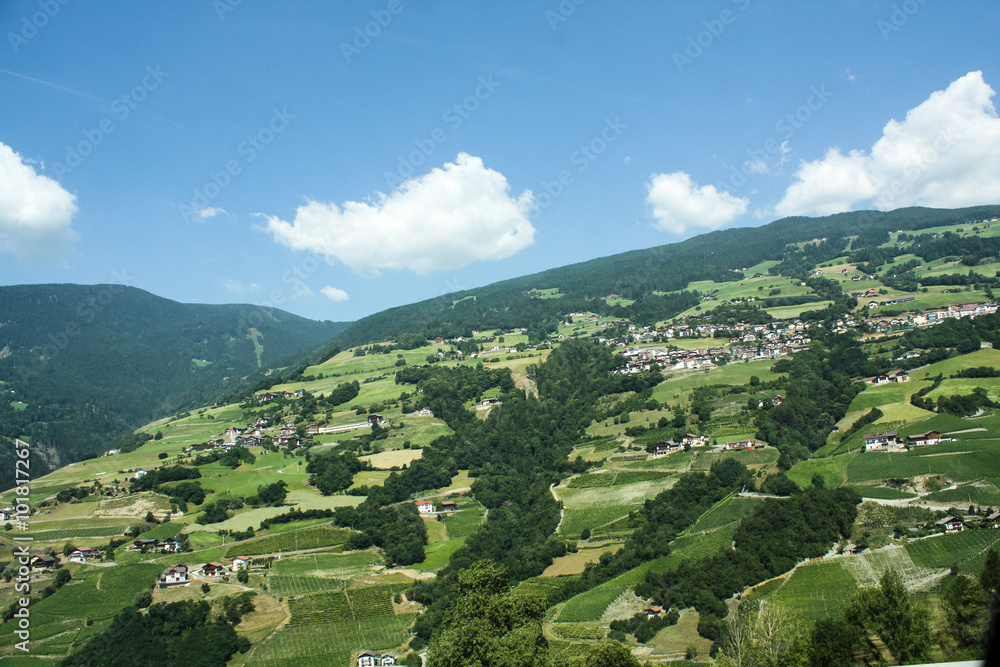 Beautiful mountainous village in Alps Beautiful mountainous village in Alps