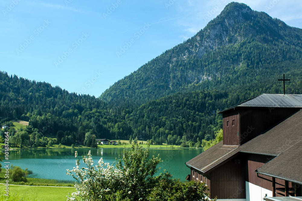 Beautiful mountain lake in the Austrian Alps Beautiful mountain lake in the Austrian Alps