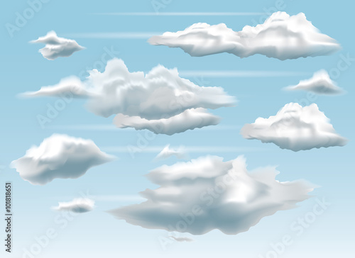 Clouds and Blue Sky Background
