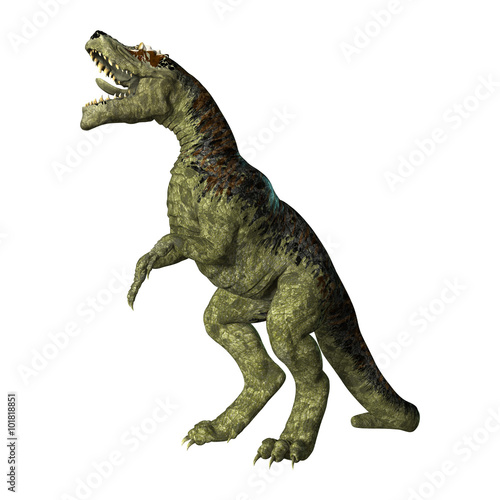 Dinosaur Tyrannosaurus Rex on White