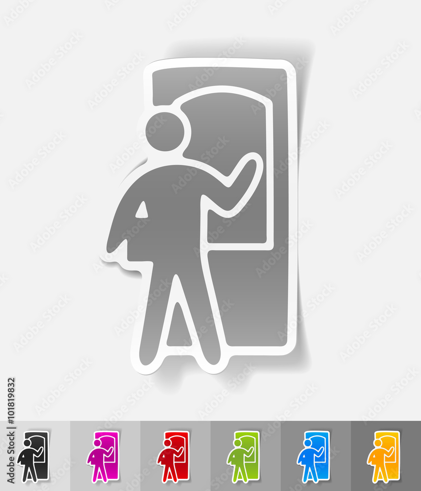 realistic design element. delivery man realistic design element. delivery man