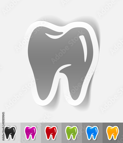 realistic design element. tooth