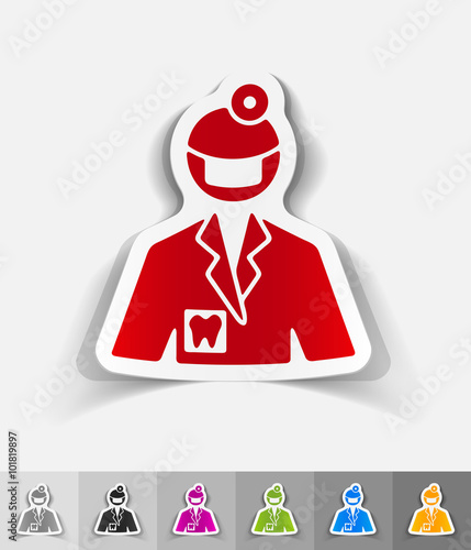 realistic design element. stomatologist