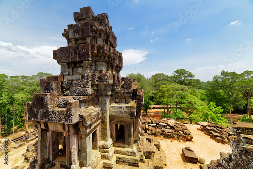 Top view of ancient prang at Ta Keo temple. Angkor, Cambodia