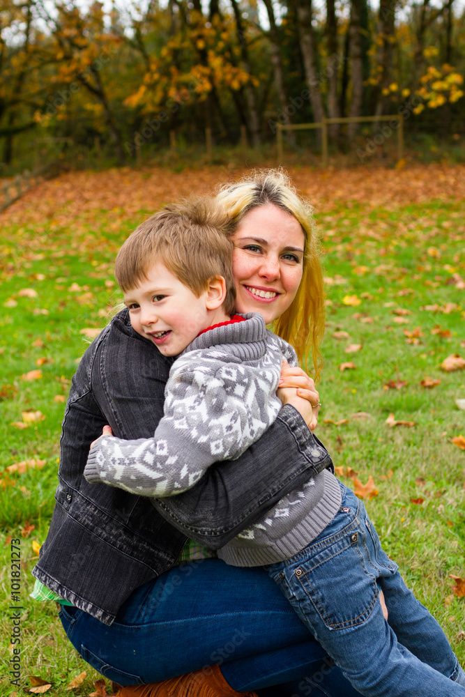 Fototapeta premium Mother Son Lifestyle Portrait