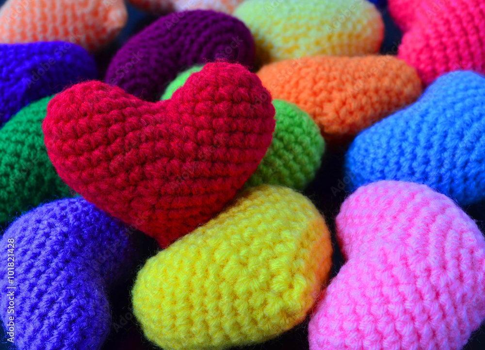 Fotografie Colorful Pile Heart