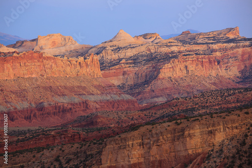 Sunset of the Formations of the Waterpocket Fold, Capitol Reef National Park © ejnelson314