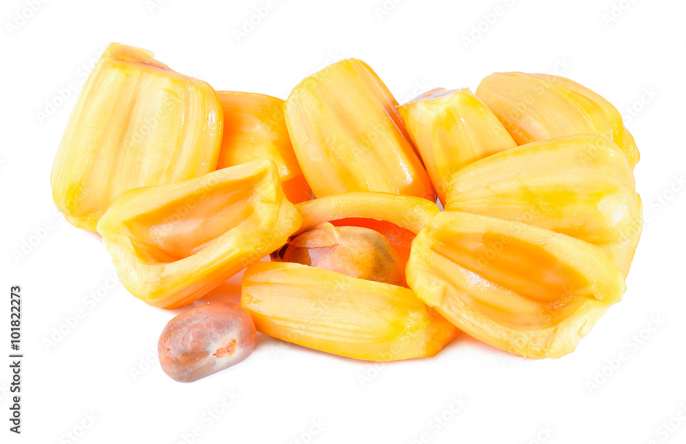 Jack fruits on white background Jack fruits on white background