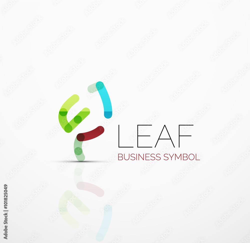 Vector abstract logo idea, eco leaf, nature plant, green concept business icon. Creative logotype design template Vector abstract logo idea, eco leaf, nature plant, green concept business icon. Creative logotype design template