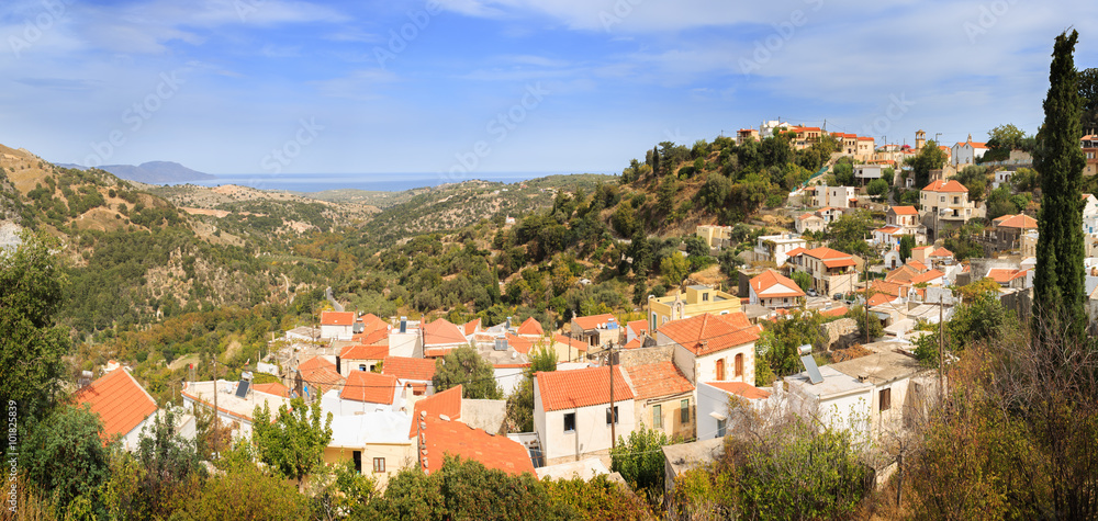 Panorama of Agia Lapa, Creete. The image has been stitched from multiple photos