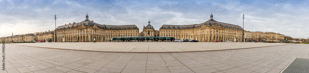 Panorama de la Place de la Bourse à Bordeaux, France