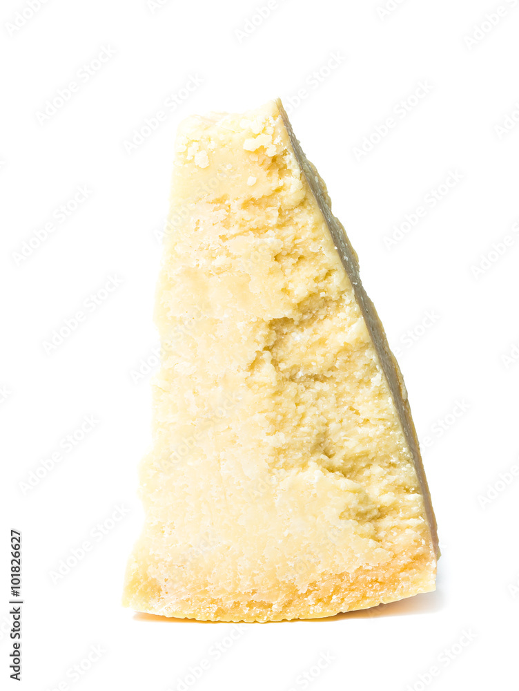 Italian original Parmesan cheese on white background Italian original Parmesan cheese on white background