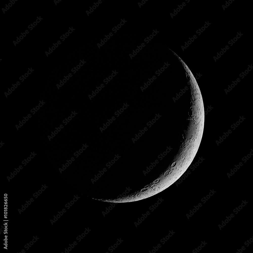Naklejka premium Moon - waxing crescent