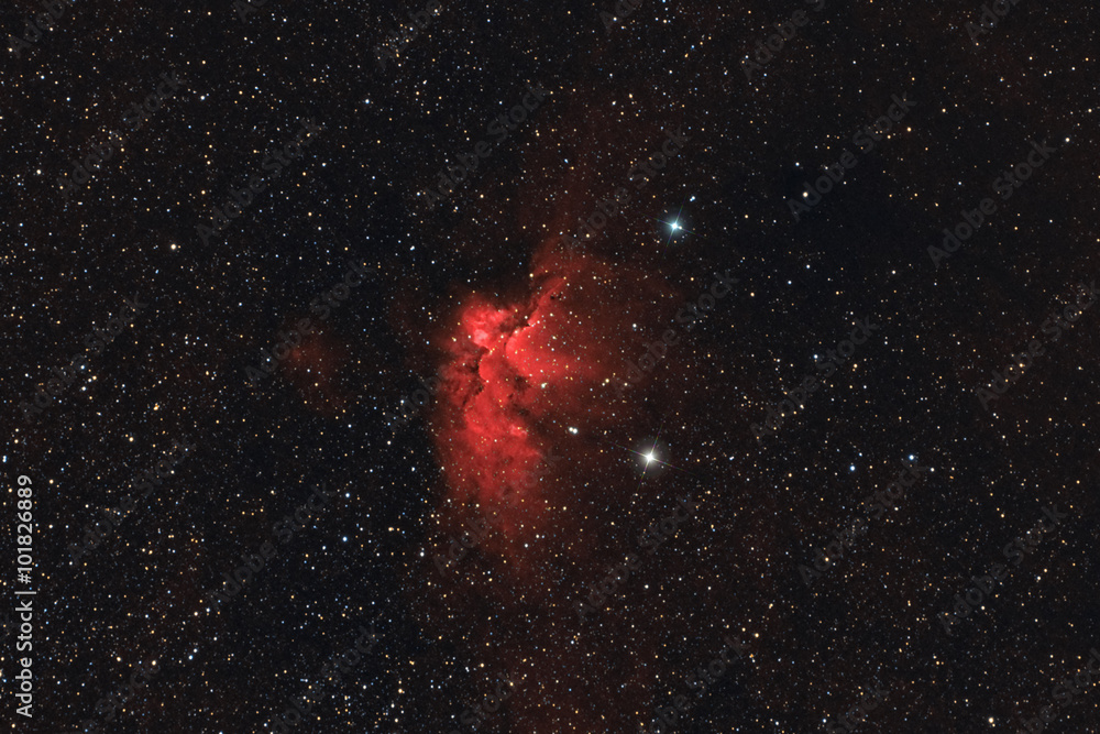 Astrophotography: Wizzard Nebula (NGC 7380) in Cepheus Constellation Astrophotography: Wizzard Nebula (NGC 7380) in Cepheus Constellation