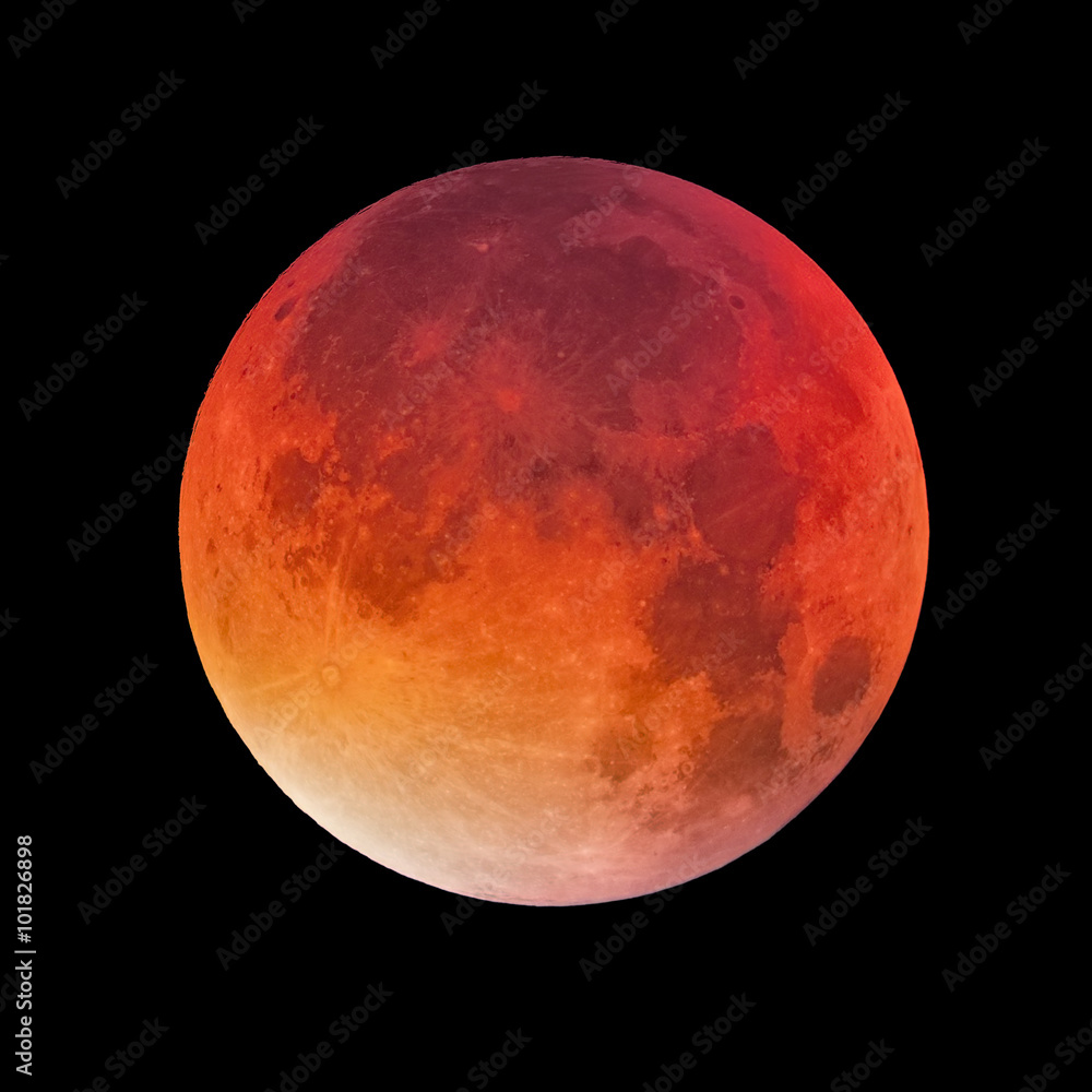 Obraz premium Krwawy księżyc, pełnia księżyca