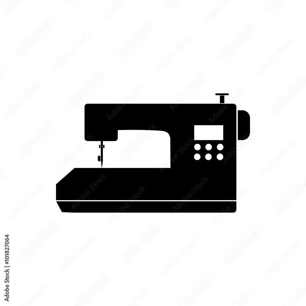 Sewing machine vector icon. Electonic