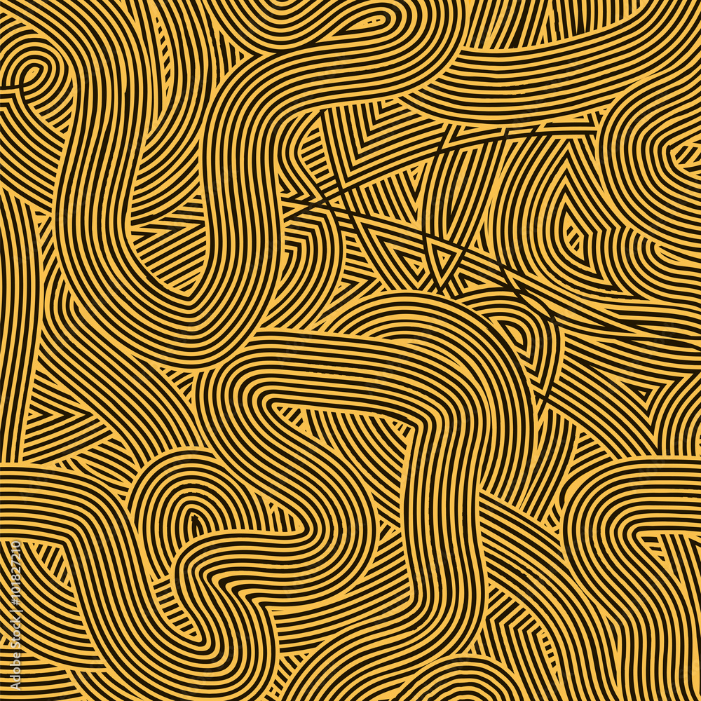 Orange Wave Line Pattern