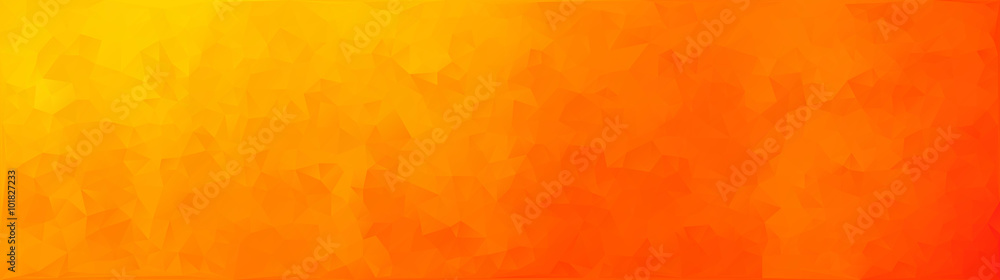 vector illustration - orange abstract mosaic triangle banner - obrazy, fototapety, plakaty 