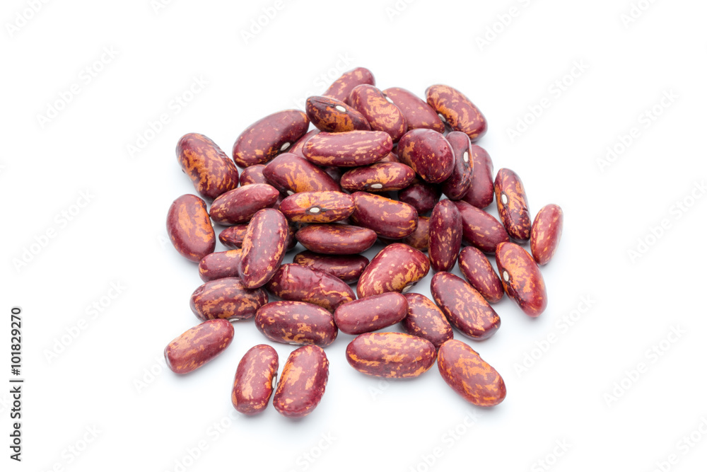Red beans isolated on the white. Red beans isolated on the white.