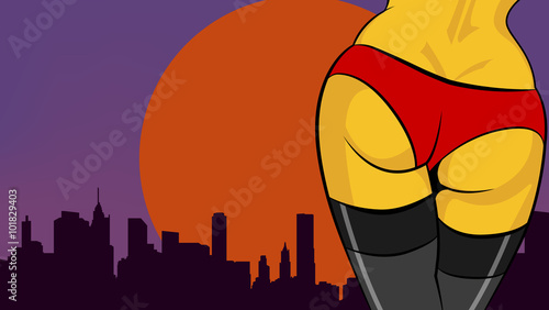 Hot lady flyer vector