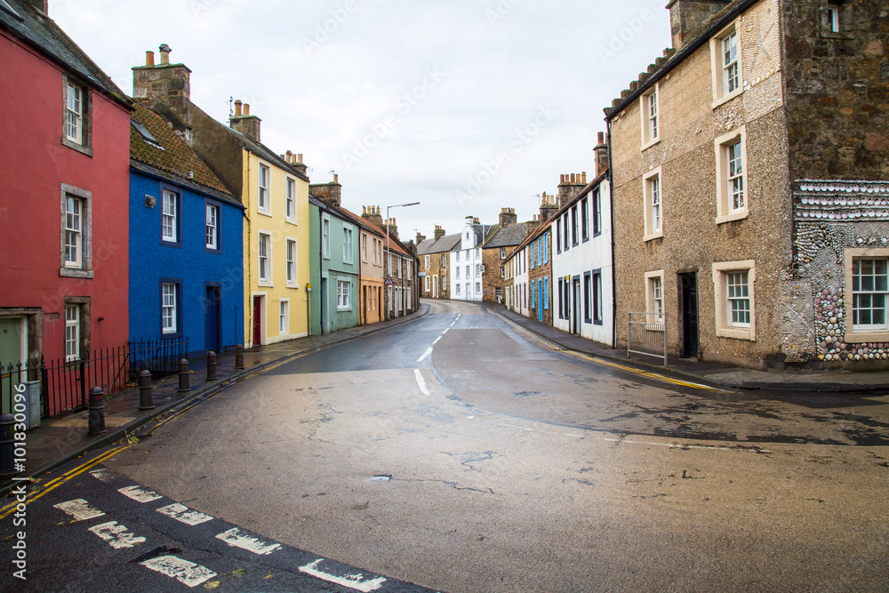 Main street in Anstruther, Scotland