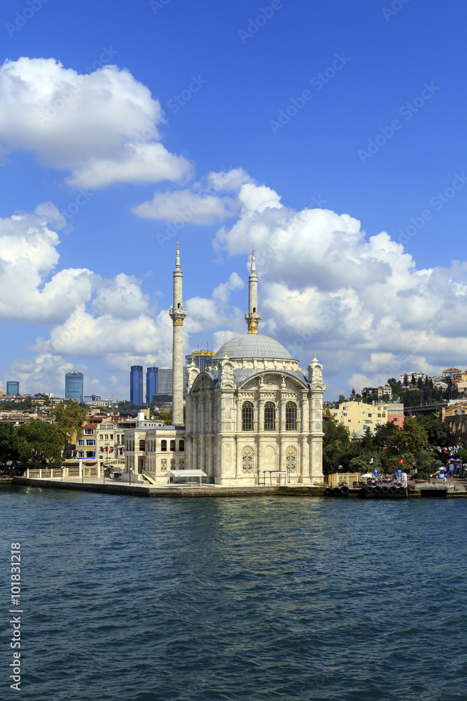 Ortakoy mosque on European side,Istanbul, Turkey.
