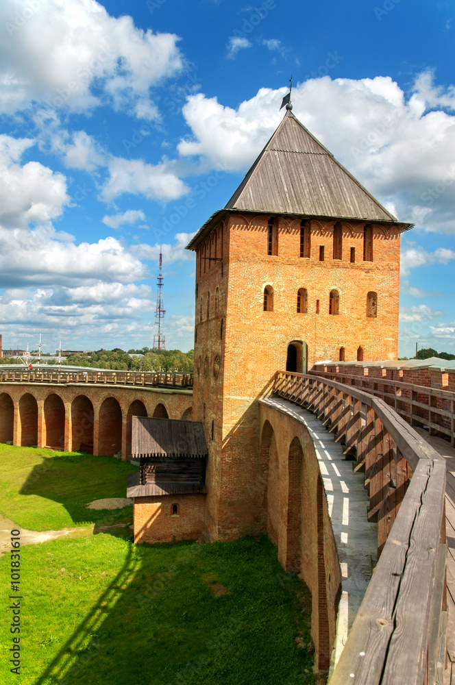 Novgorod fortress with towers