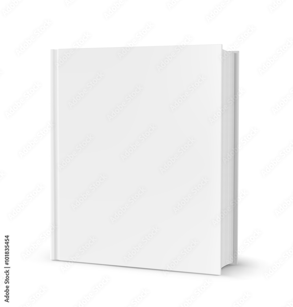 Blank book cover on white background. Vector illustration Blank book cover on white background. Vector illustration