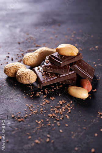 chocolate and peanuts