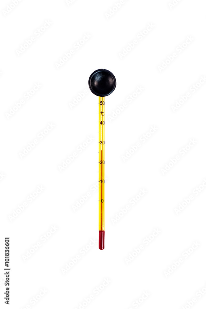 Fish bowl thermometer isolated on white background Fish bowl thermometer isolated on white background