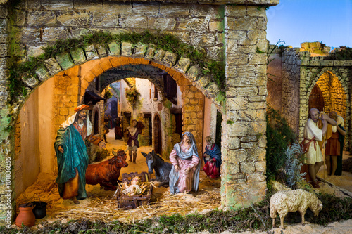 The traditional image of Christmas in Catholicism created annually a holiday embodiment. photo