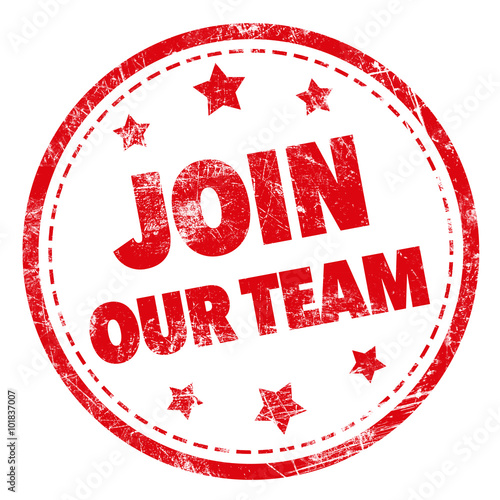 stamp word "Join our team" ...