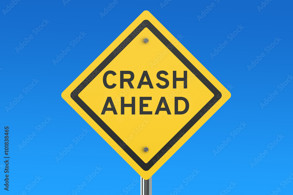 Crash Ahead road sign