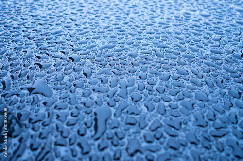 Blue drops close-up