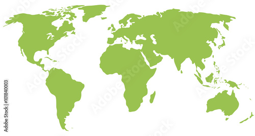 Fototapeta Naklejka Na Ścianę i Meble -  green world map