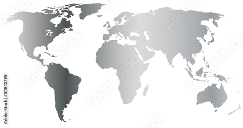 silver world map vector silhouette
