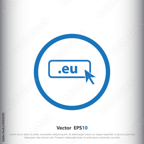 Domain EU icon. Top-level internet domain
