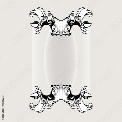 decorative elements in vintage style for decoration layout, fram