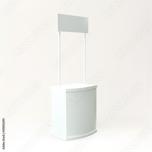 Trade exhibition stand vector isolated